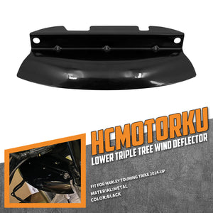 Lower Triple Tree Wind Deflector Black Fit For Harley Touring Street Glide 2014-2023 | HCmotorku