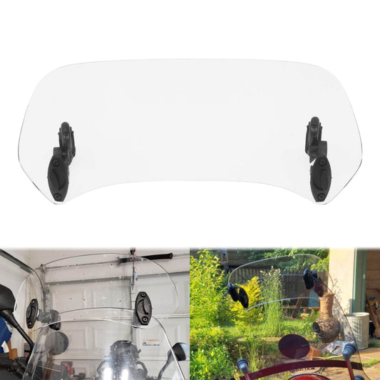 Motorcycle Adjustable Clip-On Windshield Extension Spoiler Windscreen Deflector | HCmotorku