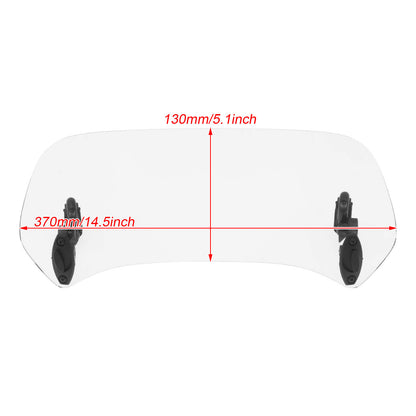 Motorcycle Adjustable Clip-On Windshield Extension Spoiler Windscreen Deflector | HCmotorku