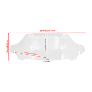 6.8" Clear Motorcycle Windscreen Windshield Fit For Harley Touring Glide 2014-2020 | HCmotorku
