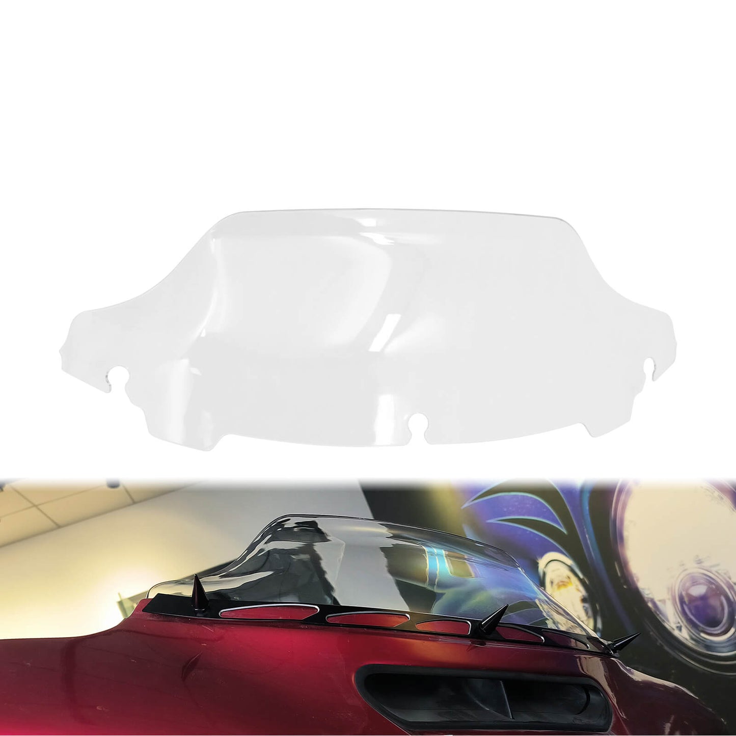 6.8" Clear Motorcycle Windscreen Windshield Fit For Harley Touring Glide 2014-2020 | HCmotorku