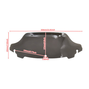 6.8" Windshield Windscreen Plastic Smoke Fit For Harley Electra Tri Glide 2014-UP | HCmotorku