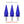 3x Impaler Spike Blue Wind Screen Windshield Bolt For Electra Street Glide 1996-2013 | HCmotorku