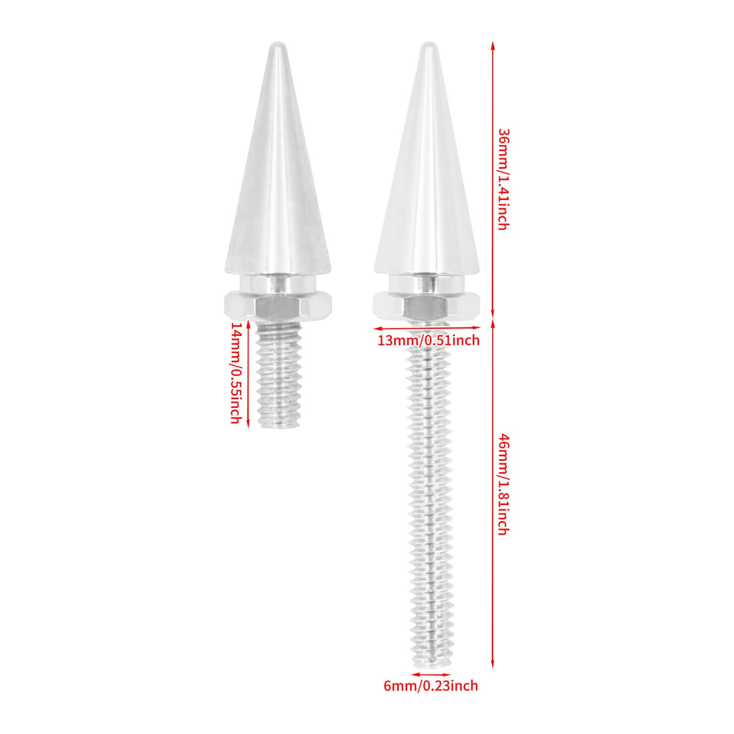 3x Impaler Spike Wind Screen Windshield Bolt Chrome For Electra Street Glid 2014-2023 | HCmotorku