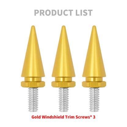 Windscreen Spike Yellow Windshield Bolts Fit For Harley Touring 1996-2013 | HCmotorku