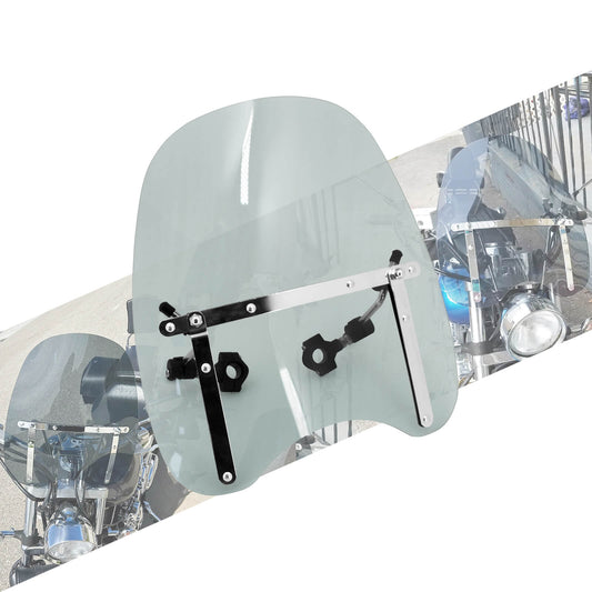 Windshield Windscreen Smoke + Handlebar Clamp For Harley Honda | HCmotorku