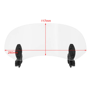 Clear Adjustable Clip-On Windshield Extension Spoiler Windscreen Deflector | HCmotorku