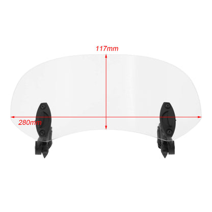 Clear Adjustable Clip-On Windshield Extension Spoiler Windscreen Deflector | HCmotorku