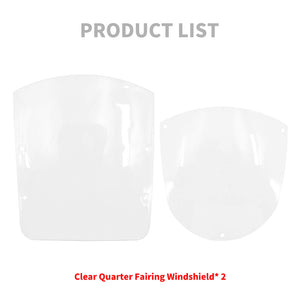 Clear Windshield Quarter Fairing ABS Kit For Harley Sportster 883 1200 Dyna | HCmotorku