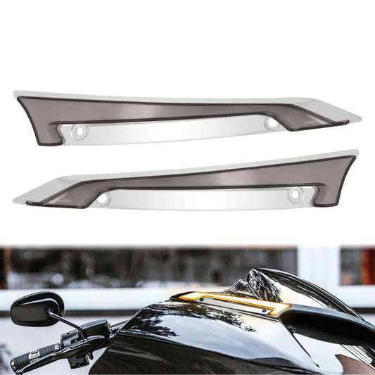 Fairing Windscreen Trim W/ Smoke LED Lights Chrome For Harley FLTRX FLTR 2015-2023 | HCmotorku