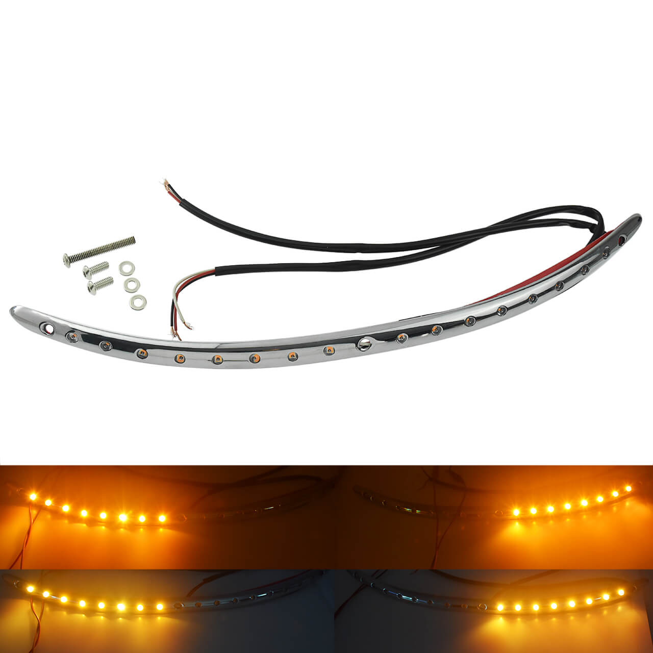 Windshield Trim Turn Signal LED Light For Harley 2014-2020 | HCmotorku