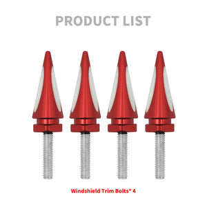 Windshield Screws Cutout Spike Bolt Red Fit For Harley Touring Road Glide 1998-2023 | HCmotorku