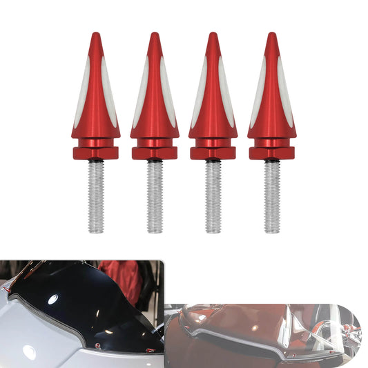 Windshield Screws Cutout Spike Bolt Red Fit For Harley Touring Road Glide 1998-2023 | HCmotorku