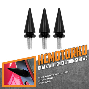 Impaler Spike Wind Screen Black Windshield Bolt For Harley Electra Street Glide | HCmotorku