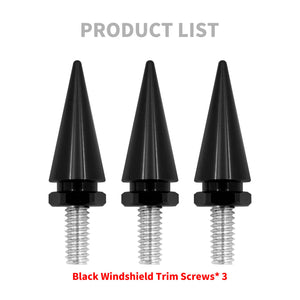 Impaler Spike Wind Screen Black Windshield Bolt For Harley Electra Street Glide | HCmotorku