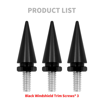Impaler Spike Wind Screen Black Windshield Bolt For Harley Electra Street Glide | HCmotorku