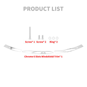 Slots Fairing Windshield Trim Chrome Fit For Harley Touring Tri Electra Glide 2014 | HCmotorku
