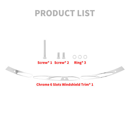 Slots Fairing Windshield Trim Chrome Fit For Harley Touring Tri Electra Glide 2014 | HCmotorku