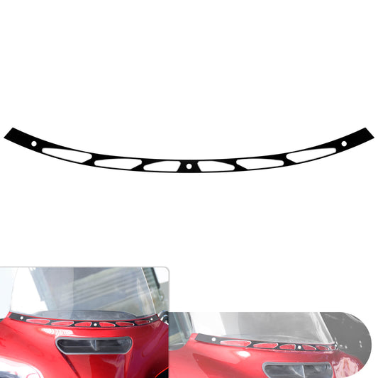 Motorcycle Sloted Windshield Trim Black Fit For Harley Touring Glide 2014-2022 | HCmotorku