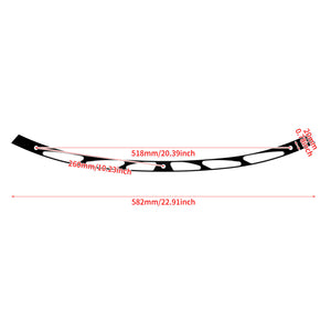 Motorcycle Sloted Windshield Trim Black Fit For Harley Touring Glide 2014-2022 | HCmotorku