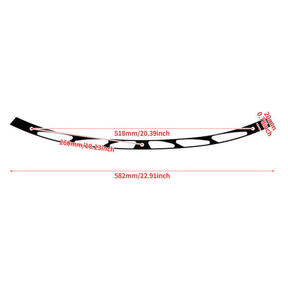 Motorcycle Sloted Windshield Trim Black Fit For Harley Touring Glide 2014-2022 | HCmotorku