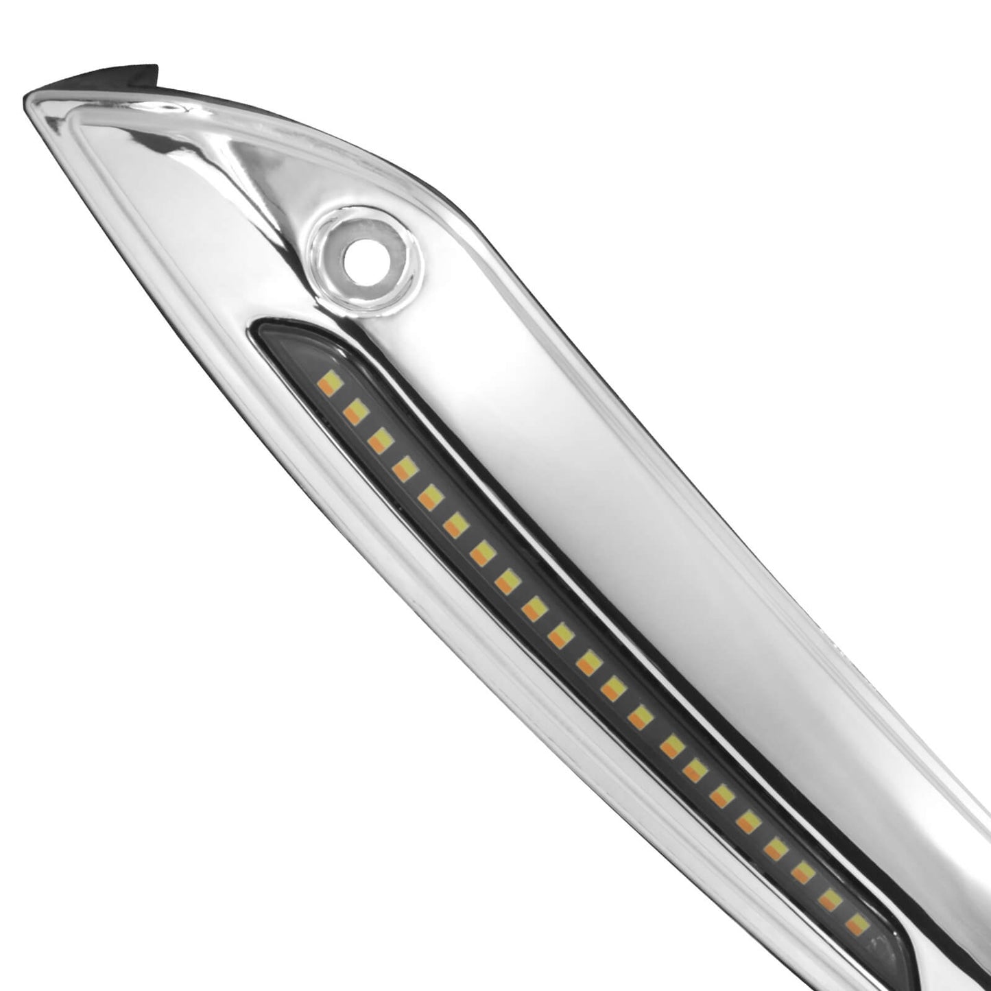 Windshield Trim Aluminum Turn Signals LED Light Chrome For Harley Road Glide 2015-UP | HCmotorku