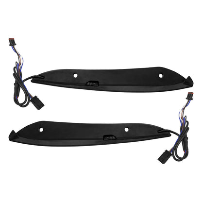 Windshield Trim Aluminum Turn Signals LED Light Chrome For Harley Road Glide 2015-UP | HCmotorku