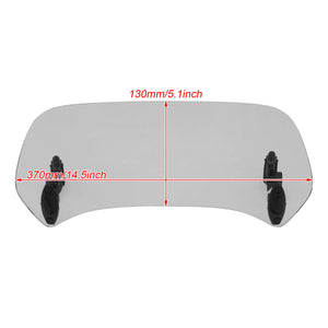 Motorcycle Clip-On Windshield Windscreen Extension Spoiler Wind Deflector Smoke | HCmotorku