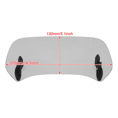 Motorcycle Clip-On Windshield Windscreen Extension Spoiler Wind Deflector Smoke | HCmotorku