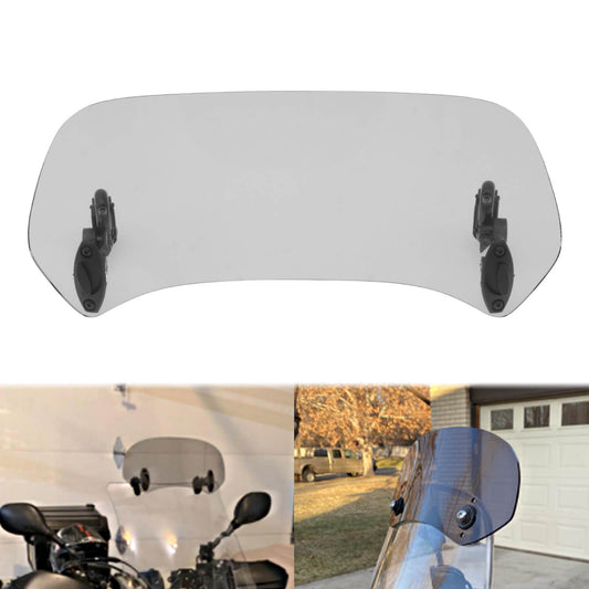 Motorcycle Clip-On Windshield Windscreen Extension Spoiler Wind Deflector Smoke | HCmotorku