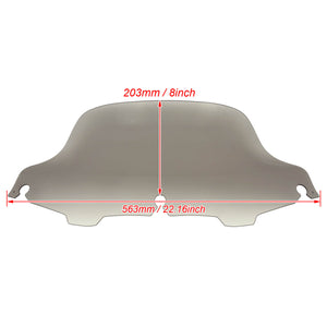 8" Wave Windshield Windscreen Smoke Fit For Harley FLHT FLHTC FLHX Touring 1996-2013 | HCmotorku