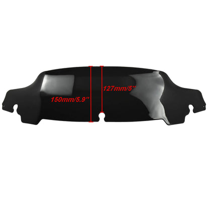 Motorcycle 5" Wave Windshield for Harley Touring 2014-UP | HCmotorku
