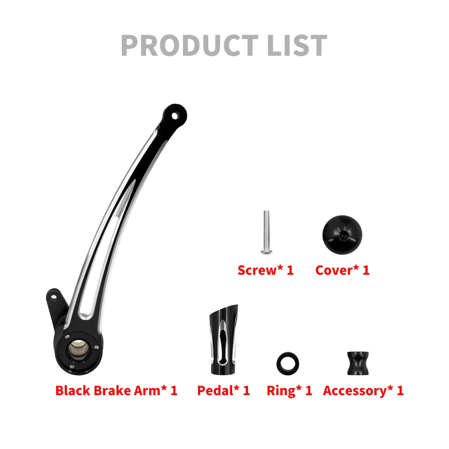 Brake Arm Lever w/ Peg Pedal Black Fits For Harley Electra Road Glide 2014-2023 | HCmotorku