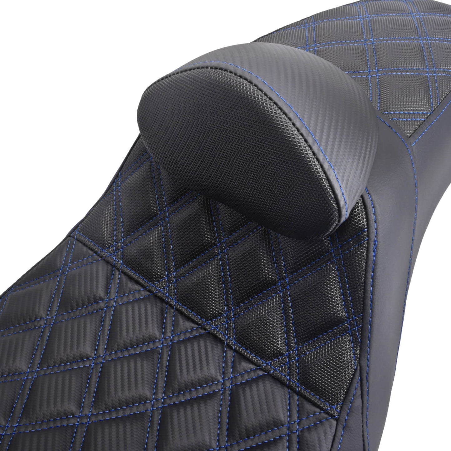 Two-Up Seat Rider Passenger Blue Line Fit For Harley Dyna 2006-2017 | HCmotorku