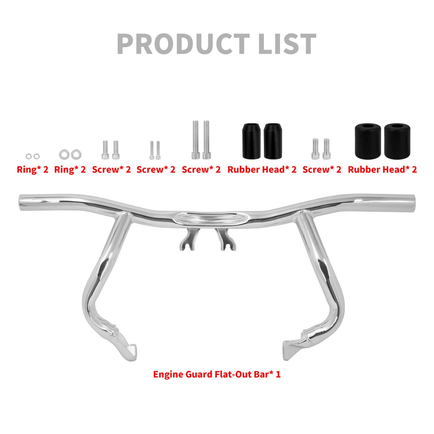 Engine Guard Flat-Out Bar Highway Crash Bar Fit for Harley Touring 2014-2025 | HCmotorku