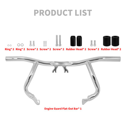 Engine Guard Flat-Out Bar Highway Crash Bar Fit for Harley Touring 2014-2025 | HCmotorku