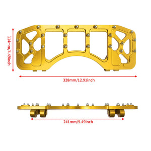 CNC Wide Foot Pegs Floorboards Set Offroad Chopper Bobber Style Gold For Harley | HCmotorku