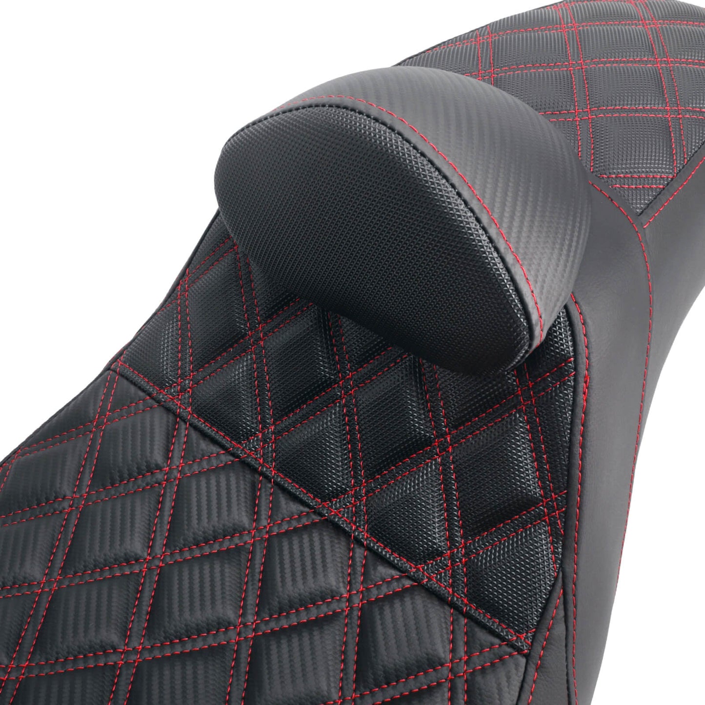 Two-Up Seat Rider Passenger Red Line Fit For Harley Dyna 2006-2017 | HCmotorku