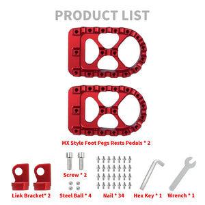 CNC Foot Pegs Floorboards MX Fat Pedals Fit Harley Softail Road King | HCmotorku