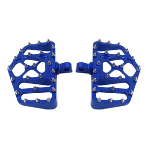 MX Style Foot Pegs Floorboard Blue For Harley Touring Dyna Softail Sportster | HCmotorku