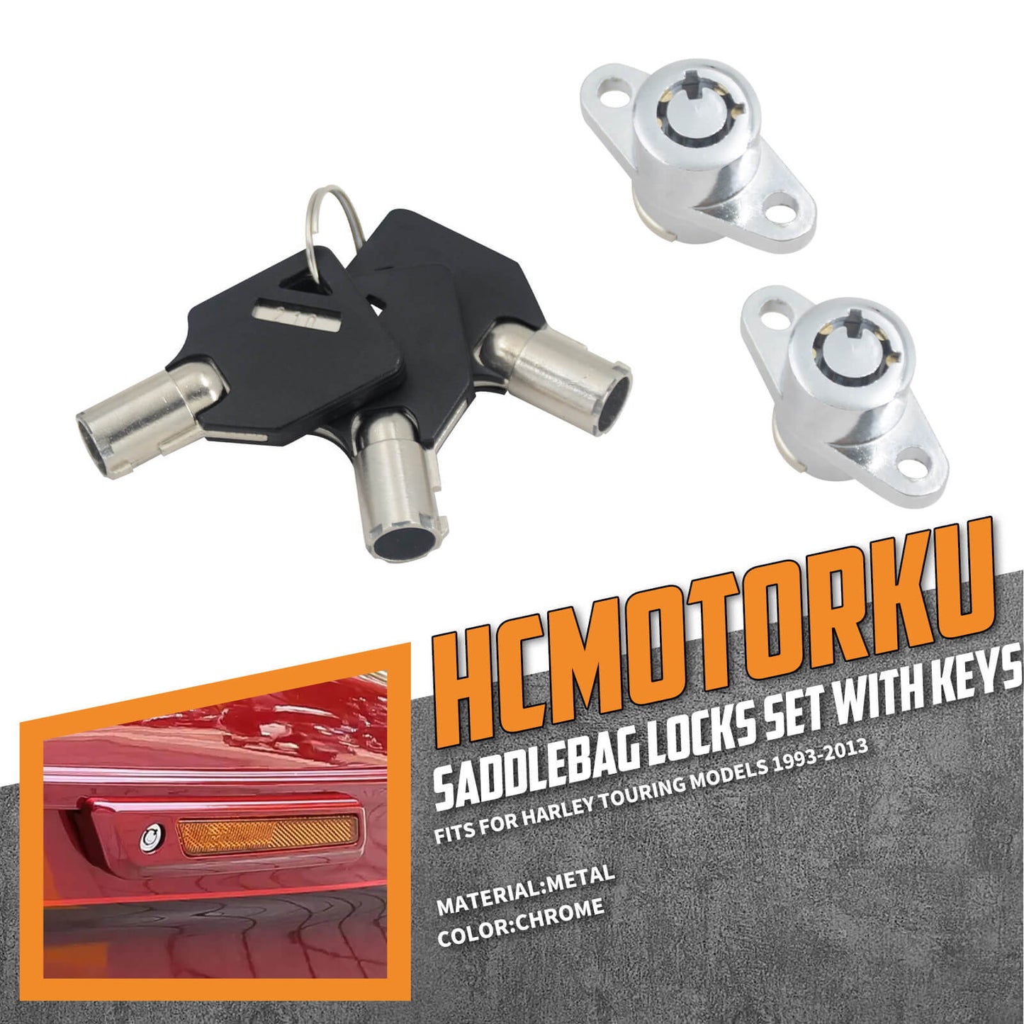 Motorcycle Saddlebag keys Lock Set For Harley Touring 1993-2013 | HCmotorku