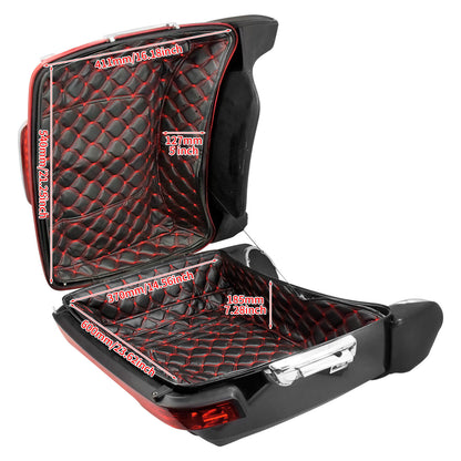 King Tour Pack Liner Trunk Carpet w/ Red Thread Fit For Hayley Touring 2014-2023 | HCmotorku