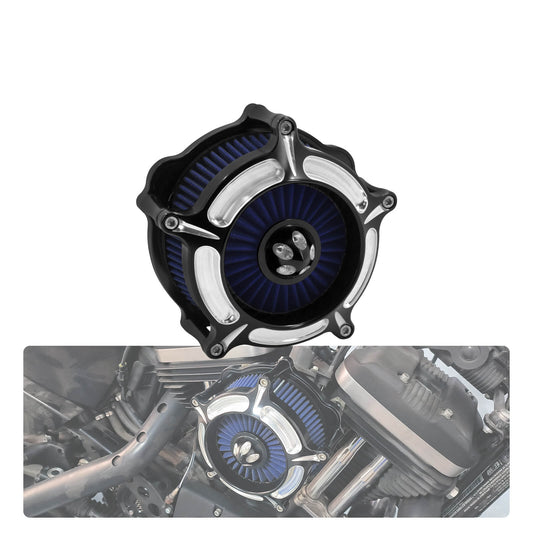 Air Filter Blue Intake Air Cleaner Chrome Fit For Sportster Iron 883 1200 2014-2022 | HCmotorku