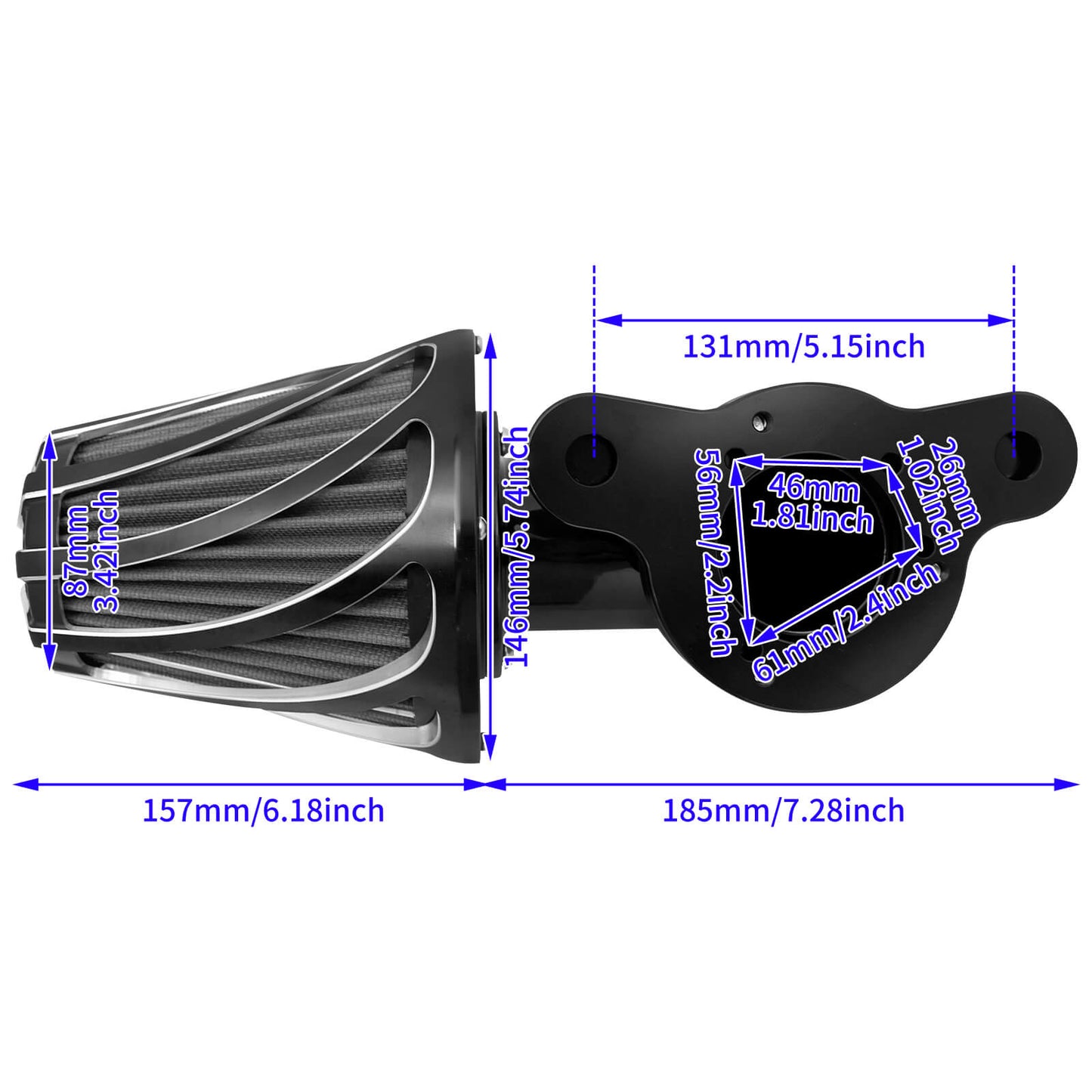 Air Cleaner Filter Grey Element Intake Fit For Harley Sportster XL 48 72 2004-2022 | HCmotorku