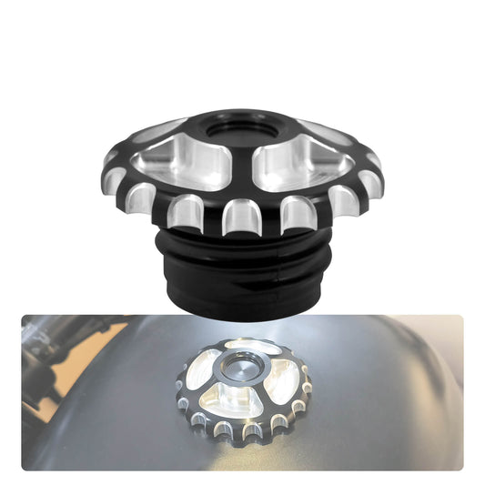 Cut Fuel Gas Cap Vented Tank Cover Chrome Fit For Harley Dyna Touring Softail | HCmotorku