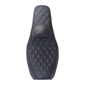 Two-Up Seat Rider Passenger Blue Line Fit For Harley Dyna 2006-2017 | HCmotorku