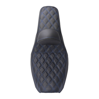 Two-Up Seat Rider Passenger Blue Line Fit For Harley Dyna 2006-2017 | HCmotorku