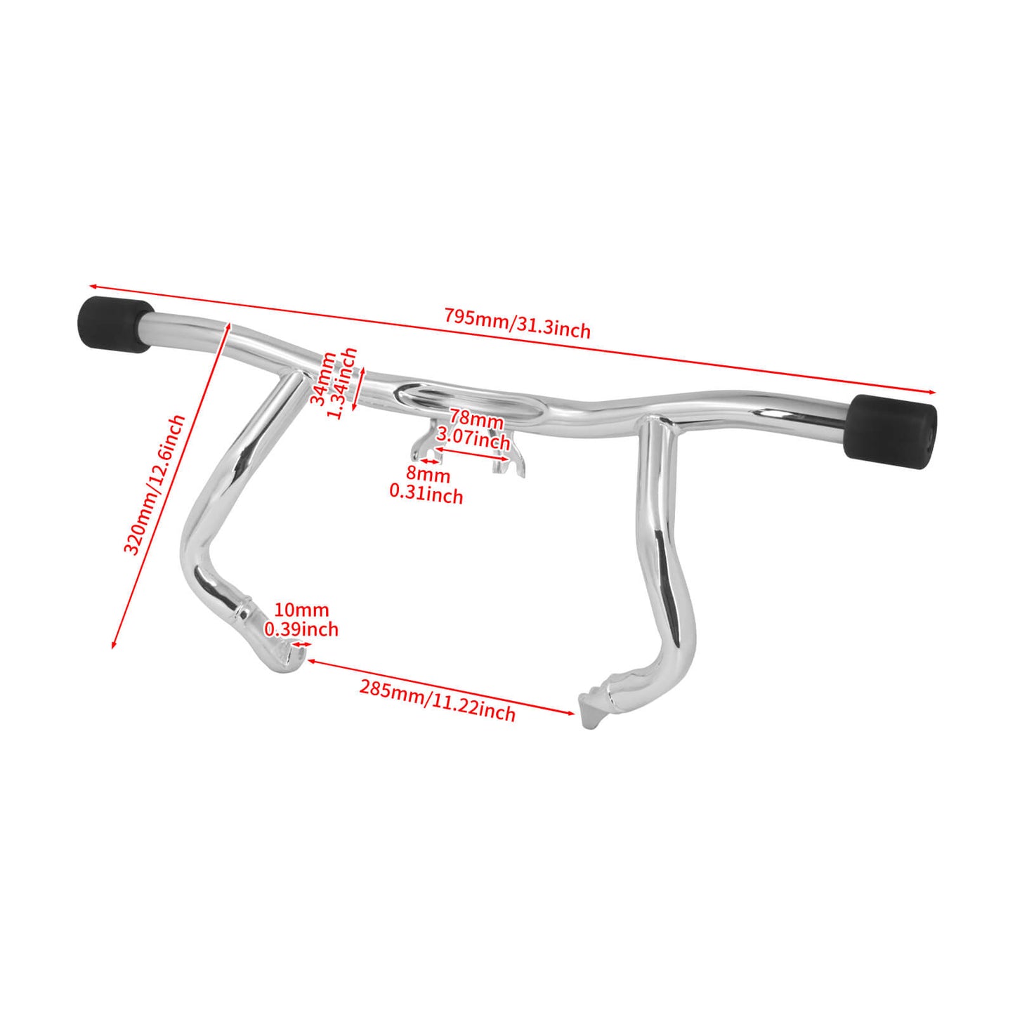 Engine Guard Flat-Out Bar Highway Crash Bar Fit for Harley Touring 2014-2025 | HCmotorku