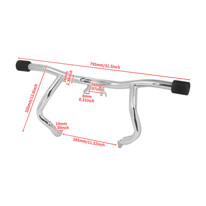 Engine Guard Flat-Out Bar Highway Crash Bar Fit for Harley Touring 2014-2025 | HCmotorku