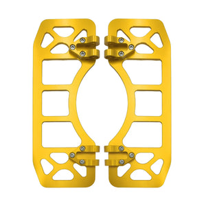 CNC Wide Foot Pegs Floorboards Set Offroad Chopper Bobber Style Gold For Harley | HCmotorku